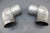 Marine Inboard 90-Degree Elbow Tube Exhaust Manifold 4-inch OD Cast Aluminum Set