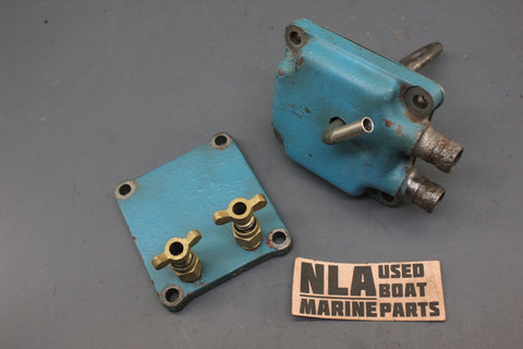 OMC 0910280 0380446 0907885 120hp 2.5L Exhaust Manifold Front Rear Cover 1969-81