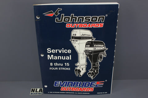 Johnson Evinrude P/N 507121 ED 8hp 9.9hp 15hp 1996 4-stroke Service Manual Shop
