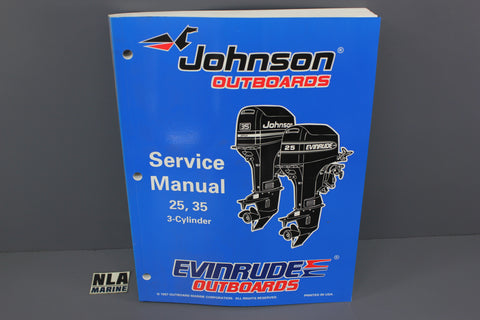 Johnson Evinrude P/N 520205 EC 25hp 35hp 1998 3-Cylinder Service Manual Shop