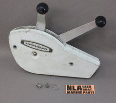 Chrysler Vintage Dual Lever Outboard Motor Shift Throttle Control Box 60s-70s