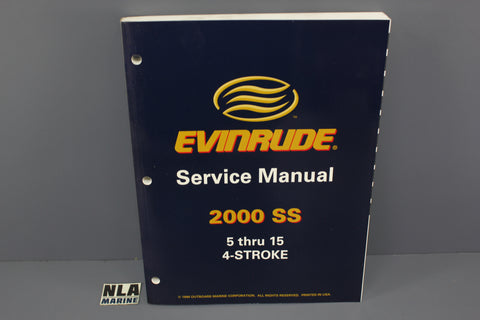 Evinrude Johnson P/N 787060 SS 5hp 6hp 8hp 9.9hp 15hp 2000 Service Manual Shop