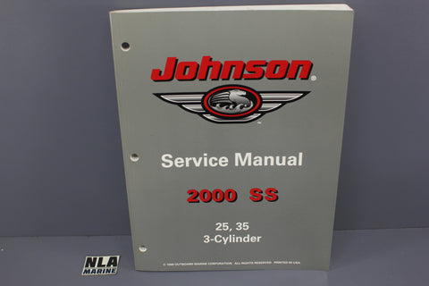 Johnson Evinrude P/N 787068 SS 25hp 35hp 2000 3-Cylinder Service Manual Shop