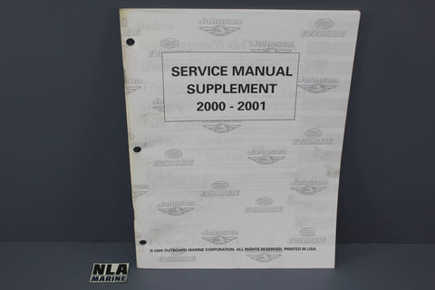 Johnson Evinrude P/N 787132 Supplement 2000 2001 Service Manual Shop Repair