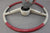 Vintage Boat Pulley Drum Steering Wheel Helm Sea King Cable Outboard White Red