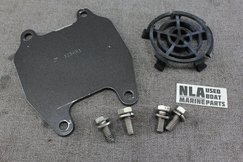 OMC Cobra Exhaust Block-Off Plate Cover Thru-Hull 1986-89 Plug 0125091 0912986