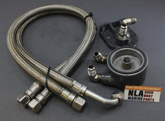 OMC King Cobra V8 350 5.7L 909491 985549 985550 Remote Oil Filter Adapter Hose