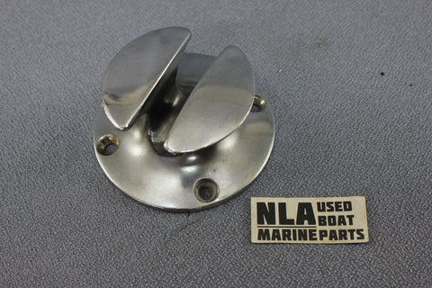 Boat Marine Vintage Chrome Brass  Round Deck Anchor Cleat Chris-Craft Hardware