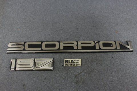 Chris Craft Scorpion Emblem Nameplate Logo Decal 197 Boat Marine Hardware