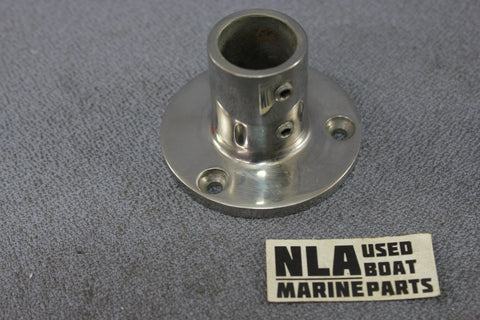 Boat Marine Bow Rail Fitting Round Base Hardware Stanchion 90ºdeg Set Screw 7/8"