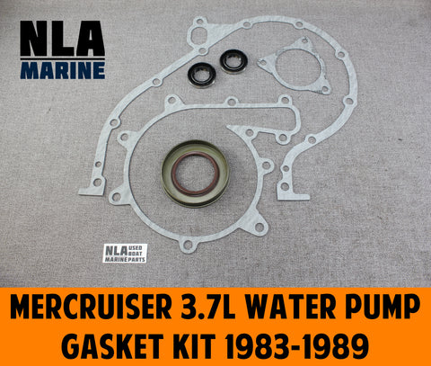 MerCruiser "470" 3.7L Water Pump Cover Impeller Housing Gasket Seal Kit 1983-89