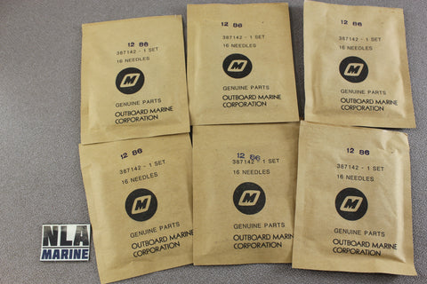 Johnson Evinrude 387142 0387142 96 Needle Bearing 6PK (sets of 16)