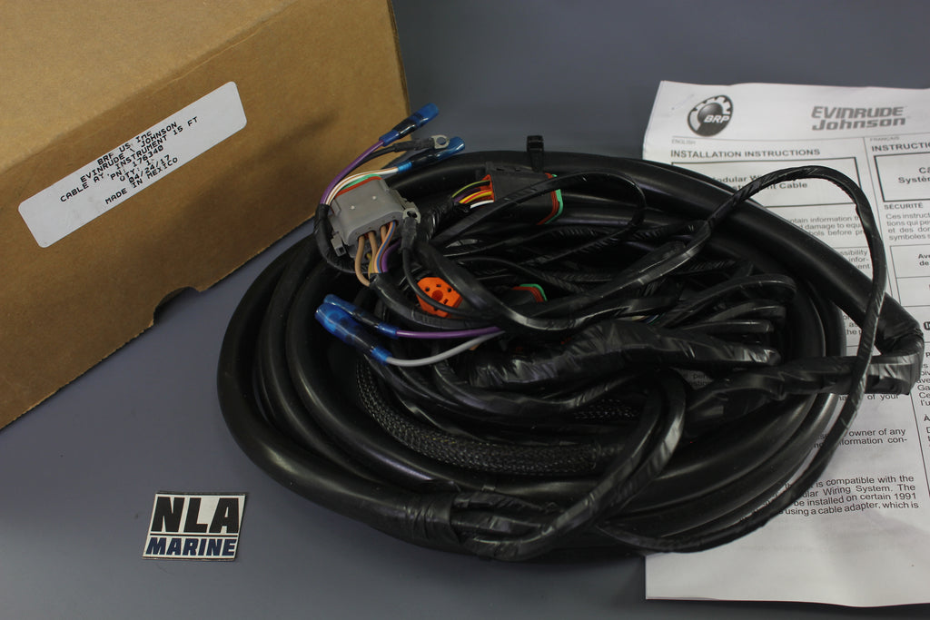 Johnson 176348 Wire Code Johnson Evinrude 0176340 176340 OEM 15ft Instrument Gauge Wiring Harne ...