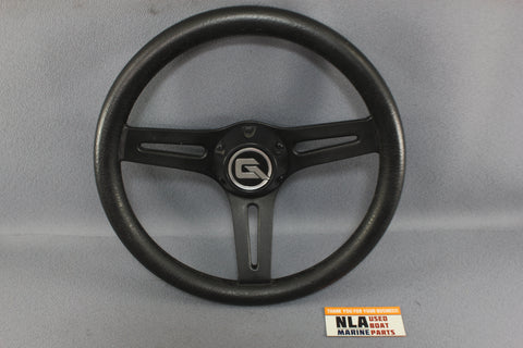 Boat Steering Wheel 4 Glastron Black 3-Spoke Plastic Helm Cap Cover Hub