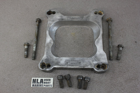 Mr Gasket 720-1932 Carburetor Adapter Kit Square Flange Plate 4bbl Quadrajet