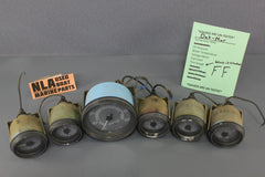 Boat Gauge Set Det-Mar Gauges RPM Voltage Trim Fuel Level Temp Gray Face - NLA Marine